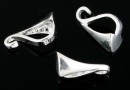 Extension system, pend. bail, 925 silver rhodium plated, 12x5.5mm - x1