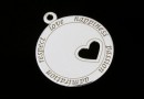 Pandantiv banut Love Happyness...,argint 925, 17.5mm  - x1