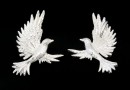 Pendant, 925 silver, dove, 14.5mm  - x1