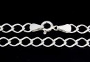 Chain, big jump rings, 925 silver, 50cm - x1
