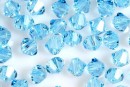 Swarovski, margele bicone, aquamarine, 2.5mm - x20