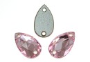 Swarovski drop link, rosaline, 12x7mm - x1