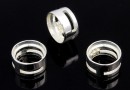 Link for rivoli or chaton 6mm, 925 silver, 7mm - x1