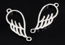 Link, wing, 925 silver rhodium plated, 23mm  - x1