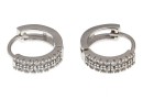 Tortite cercei cu cristale, argint 925 placat cu rodiu, 12mm - x1per