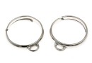 Baza inel cu o bucla, argint 925 placat cu rodiu, reglabil - x1