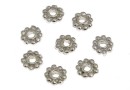 Spacer decorativ dantelat, argint 925 placat cu rodiu, 5mm - x5