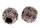 Margele decor, argint 925 placat cu rodiu, 11x10mm - x1
