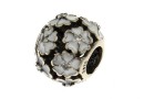 Margele decor, argint 925 placat cu rodiu, 11x10mm - x1
