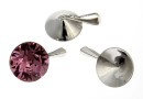 Baza pandantiv argint 925 placat cu rodiu, chaton 13mm - x1