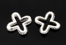 Link cruce argint 925, 10mm - x1