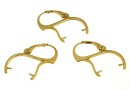 Earring findings, gold-plated 925 silver, for 12-14mm - x1pair