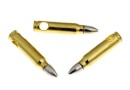 Pendant, bullet, 925 silver gold plated, 20mm  - x1