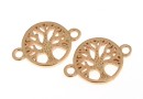 Link copacul vietii, argint 925 placat cu aur roz, 16mm  - x1