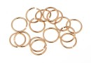 Jump rings, rose gold-plated 925 silver, 6x0.6mm - x10