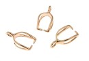 Pendant bail, 925 silver rose gold, 12x6mm - x1