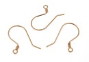 Tortite cercei, argint 925 placat cu aur roz, 22mm - x1per