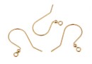 Earring findings, 925 silver rose gold-plated, 25.5mm - x1pair