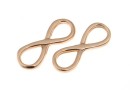 Link, infinity, rose gold-plated 925 silver, 18mm - x1