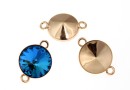 Link, base, rose gold-plated 925 silver, rivoli 12mm - x1