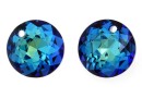 Swarovski, pandantiv chaton, bermuda blue, 8mm - x2