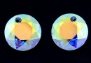 Swarovski, pandantiv chaton, aurore boreale, 8mm - x2