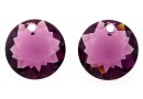 Swarovski, pandantiv chaton, amethyst, 8mm - x2