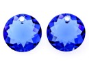 Swarovski, pandantiv chaton, sapphire, 8mm - x2