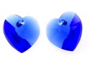 Swarovski, pandantiv inima, majestic blue, 10mm - x2