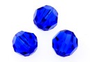 Swarovski, margele rotund fatetat, majestic blue, 4mm - x10