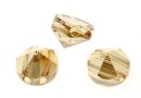 Swarovski, margele, tinta rotunda, golden shadow, 7.5mm - x2