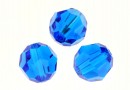 Swarovski, margele, rotund fatetat, capri blue, 7mm - x2