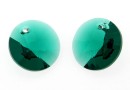 Swarovski, pandantiv rivoli, emerald, 8mm - x4
