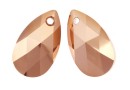 Swarovski, pandantiv picatura, rose gold 2x, 22mm - x1