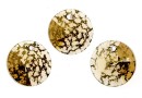 Swarovski, pand. rivoli, light col. Topaz gold patina, 12mm - x2