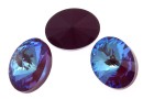 Swarovski, fancy oval, burgundy DeLite, 8x6mm - x4