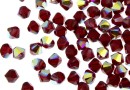 Swarovski, bicone bead, siam aurore boreale, 4mm - x20