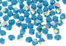 Swarovski, margele bicone, turquoise aurore boreale, 4mm - x20