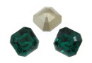 Swarovski, chaton imperial square, emerald, 10mm - x1
