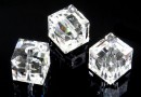 Swarovski, margele cub, crystal, 12mm - x1