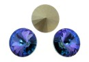 Swarovski, rivoli, aquamarine vitrail light, 8mm - x2