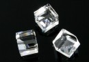 Swarovski, cube cabochon, crystal, 8mm - x1