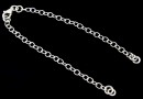 Bracelet for link, jump rings,  925 silver, 15.5cm - x1