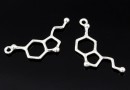 Pandantiv formula chimica-serotonina, argint 925, 29mm  - x1