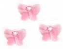 Swarovski, pandantiv fluture, light rose, 18mm - x1