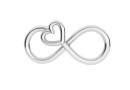 Link, infinity hert, 925 silver, 16mm - x1