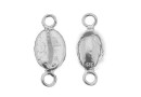 Link, coffee bean, 925 silver, 17mm - x1