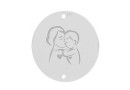 Link, mother and child coin, 925 silver, 18mm  - x1