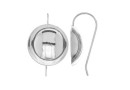 Earring base, 925 silver, tray 18mm - x1pair