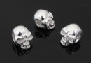 Margele craniu, argint 925, 8mm -x1